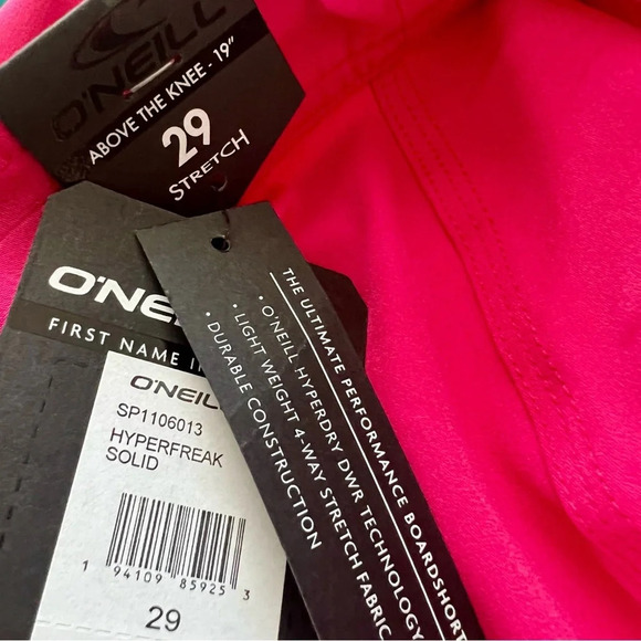 NWT O’Neill Hyperfreak Solid Pink Swim Trunk Boardshort Hyperdry Size 29 31 - Picture 5 of 8